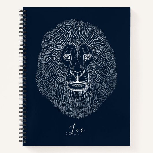 Carnet Graphiques personnalisés de tête de lion (Devant)