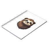 Carnet Graphisme de faune rétro visage de paresseux vinta (Côté gauche)
