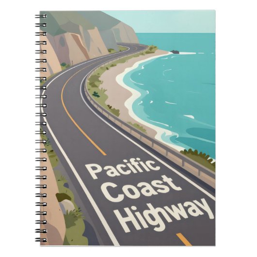 Carnet Graphisme de la Pacific Coast Highway pour l'art d (Devant)