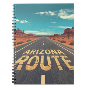 Carnet Graphisme de la route du désert de l'Arizona
