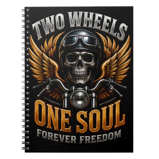 Carnet Graphisme de liberté pour motards 🦅 🏍️ (Devant)