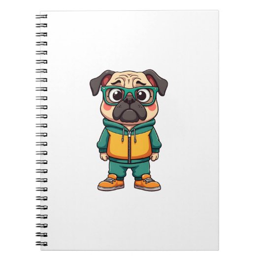 Carnet Graphisme de mode de rue de dessin animé de chien  (Devant)