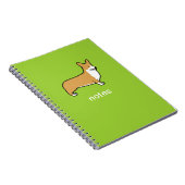 Carnet Graphisme de Pembroke Welsh Corgi avec texte perso (Côté Droit)