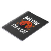 Carnet Graphisme de silhouette de chat de lune drôle d'Ha (Côté gauche)