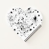 Carnet Graphisme éclaboussure de peinture noir blanc Tach (Dos)