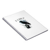 Carnet Graphisme Halloween crâne de corbeau corneille got (Côté Droit)
