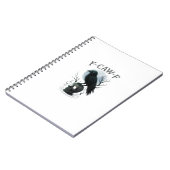 Carnet Graphisme Halloween crâne de corbeau corneille got (Côté gauche)