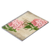 Carnet Grappes d'hortensia rose II (Côté gauche)