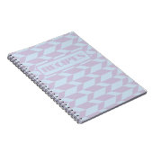 Carnet Gras Flèche à deux tons Chevron Grille Poudre Past (Côté Droit)