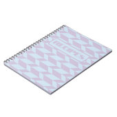 Carnet Gras Flèche à deux tons Chevron Grille Poudre Past (Côté gauche)