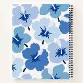 Carnet Gras Fleurs Scribbles Bleu (Dos)