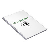 Carnet Grasshopper avec le symbole "Zen" (Côté Droit)