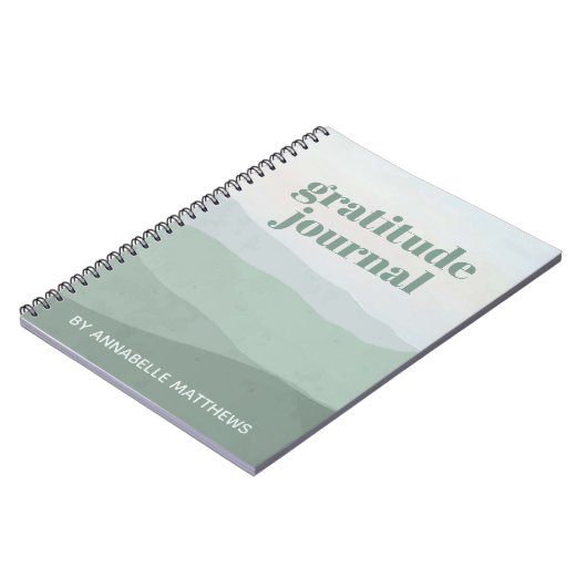 Carnet Gratitude Abstract Green Mountain (Côté gauche)