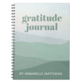 Carnet Gratitude Abstract Green Mountain (Devant)