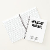Carnet Gratitude Blanc Noir Minimal Psaume Bible Verse (Intérieur)