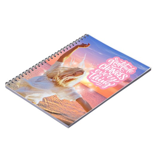 Carnet Gratitude Changes Everything Sunset Beach Poster (Côté gauche)