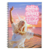 Carnet Gratitude Changes Everything Sunset Beach Poster (Devant)
