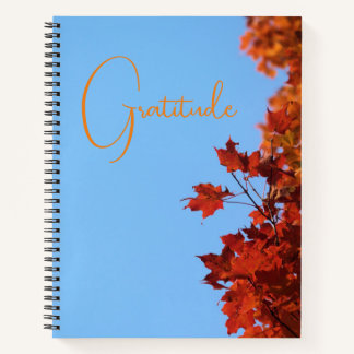 Carnet "Gratitude" Feuilles de l'érable rouge Arrière - p