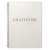 Carnet Gratitude – Minimal Typography (Devant)