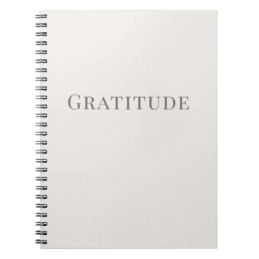 Carnet Gratitude – Minimal Typography (Devant)