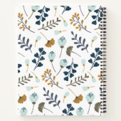 Carnet Gratitude Personnalisé Floral Botanique Blanc (Dos)