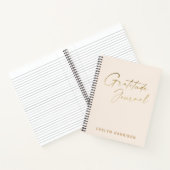 Carnet Gratitude personnalisée minimaliste élégant (Intérieur)