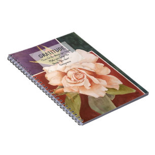 Carnet Gratitude Rose antique