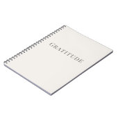 Carnet Gratitude – Typographie minimale (Côté gauche)