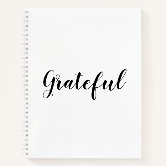 Carnet Gratuit noir blanc script personnalisé texte migno (Devant)
