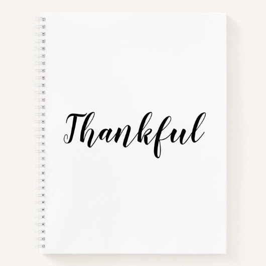 Carnet Gratuit noir blanc script personnalisé texte migno (Devant)