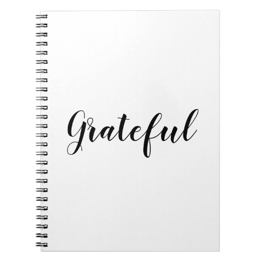 Carnet Gratuit noir blanc script personnalisé texte migno (Devant)