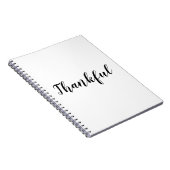Carnet Gratuit noir blanc script personnalisé texte migno (Côté Droit)