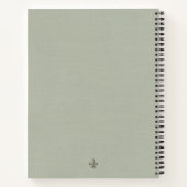 Carnet Gravure de abeille vert sauge | Rustique Campagne (Dos)