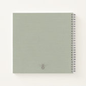 Carnet Gravure de abeille vert sauge | Rustique Campagne (Dos)