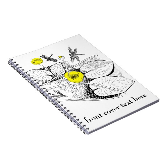 Carnet Gravure de nénuphars (Côté Droit)