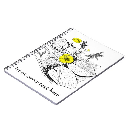 Carnet Gravure de nénuphars (Côté gauche)