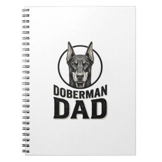 Carnet Gravure Papa Doberman Vintage Design pour amateur