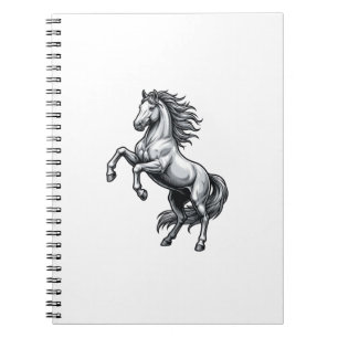 Carnet Gravure Vintage Cheval Cabré Vector Design_1