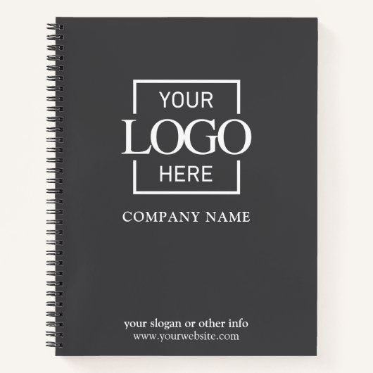 Carnet Gray Custom Business Logo Promotional Branding (Devant)