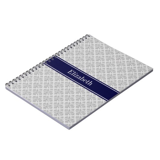 Carnet Gray on Gray Damask #3 (Côté gauche)