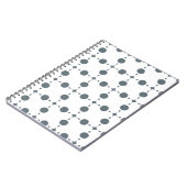 Carnet Gray Polka Dots, Polka Dot Pattern, Dots (Côté gauche)