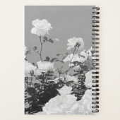 Carnet Gray Roses Floral Garden Custom Spiral Notebook (Verso)