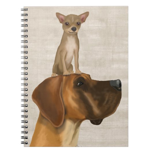 Carnet Great Dane et Chihuahua 2 (Devant)