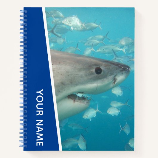 Carnet Great White Shark Australia Ocean Theme, Blue Boys (Devant)