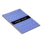 Carnet Grec Meander Key Blue, Votre Nom, Personnaliser (Côté Droit)