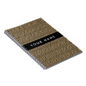 Carnet Grec Meander Key Brown, Votre Nom, Personnaliser (Côté Droit)