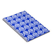 Carnet Grec Meander Key Waves Motif Bleu (Côté Droit)