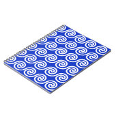 Carnet Grec Meander Key Waves Motif Bleu (Côté gauche)