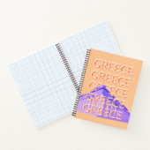 Carnet Grèce, Athènes Travel Art, Orange (Intérieur)