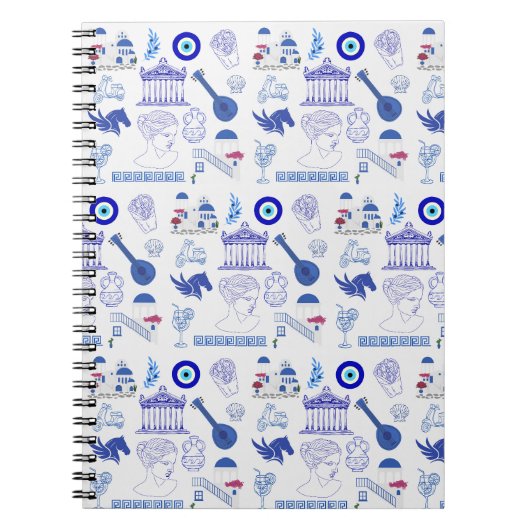 Carnet Grèce Bleu et Blanc (Devant)
